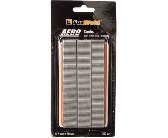 Скобы для пневмостеплера (5.7х20 мм; 1000 шт.) Foxweld AERO 5757 