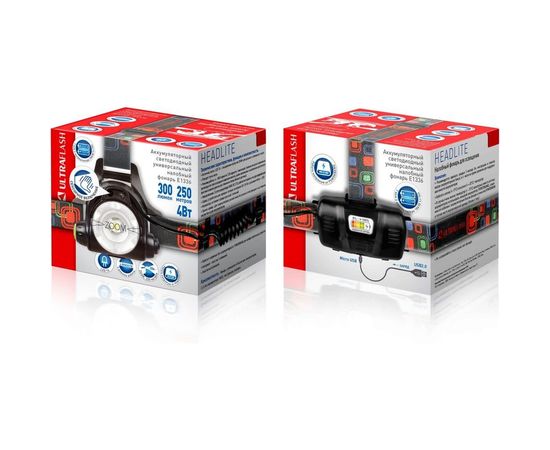 Аккумуляторный налобный фонарь Ultraflash E1336 ,7В, черный 13906 – изображение 2