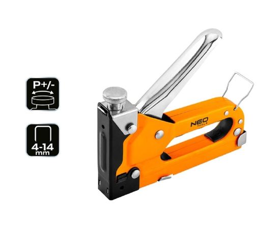 Степлер NEO Tools 4-14 мм, скобы J, сталь 16-032 – изображение 4