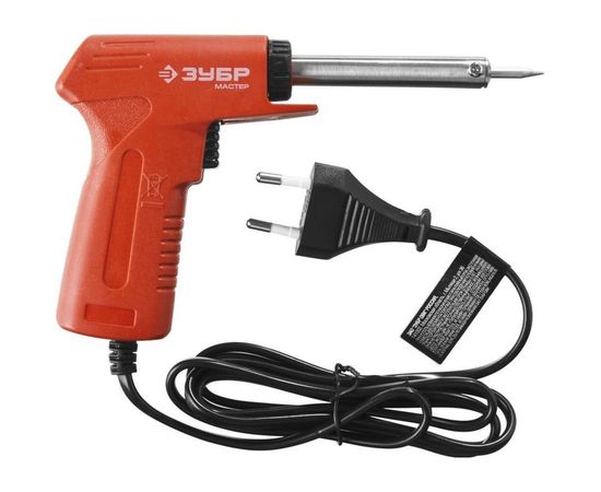 Паяльник, 2 уровня мощности, пистолетная рукоятка, 30-70Вт Зубр МАСТЕР 55404 – изображение 5