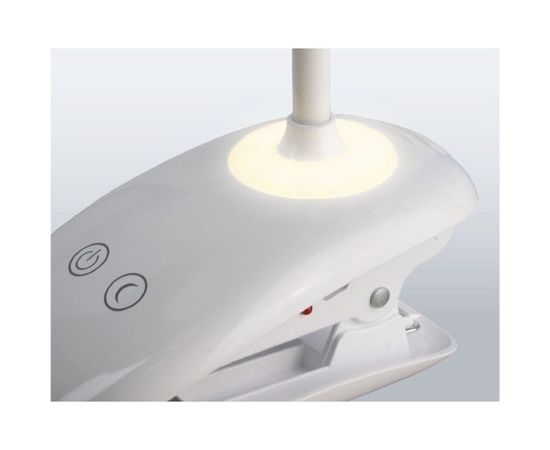 Настольный аккумуляторный светильник Ultraflash UF-705 с прищепкой, белый, 20LED С01 13254 – изображение 2