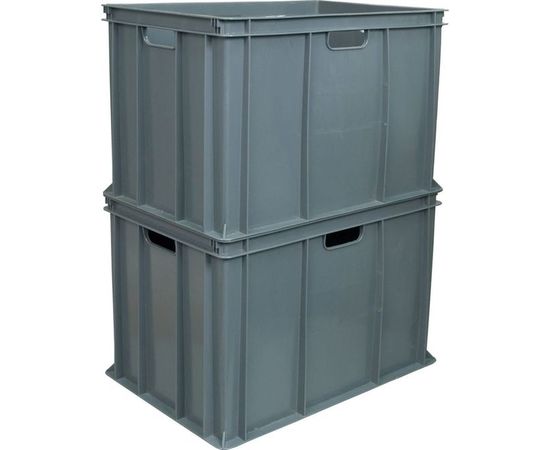 Ящик Тара.ру п/э, 600x400x410, сплошной, серый 05540 – изображение 3