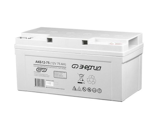 Аккумулятор Энергия АКБ 12-75 Е0201-0021 – изображение 9