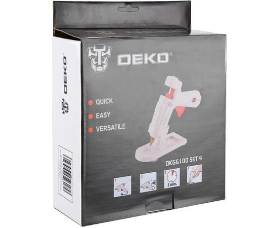 Клеевой термопистолет DEKO DKGG100 100Вт, SET4, подставка, набор клеевых стержней 063-4971 – изображение 9