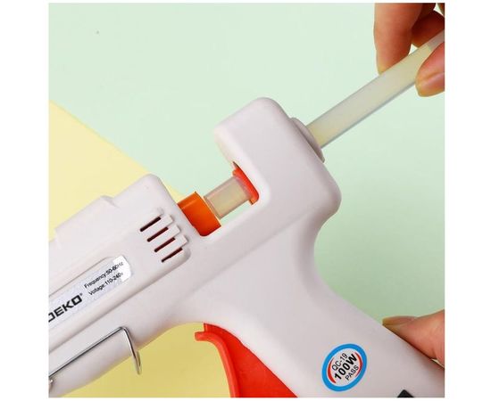 Клеевой термопистолет DEKO DKGG100 100Вт, SET4, подставка, набор клеевых стержней 063-4971 – изображение 10