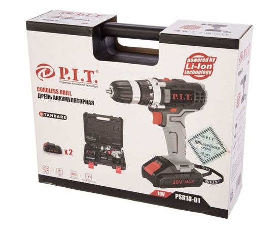 Дрель-шуруповерт P.I.T. СТАНДАРТ PSR 18-D1 – изображение 5