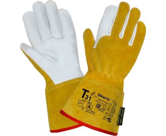 Краги сварщика 2Hands овечья кожа/спилок Т31-11-ru Siberia 