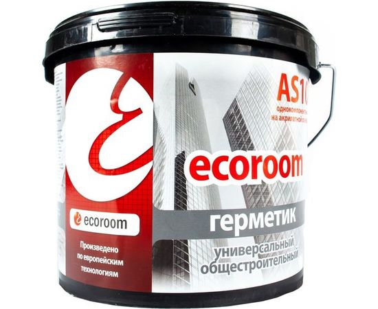 Акриловый герметик ECOROOM AS-10 универсальный общестроительный 7 кг E-Герм-4179/7 