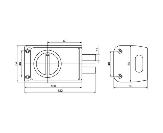 Накладной замок BORDER 88400-ЗНД-1А51 – изображение 2
