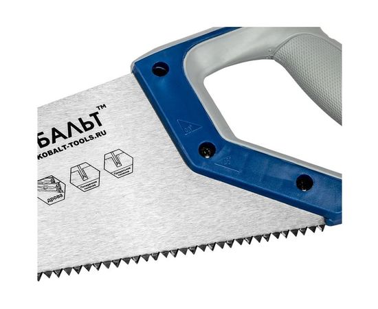 Ножовка по дереву 500 мм, шаг 5 мм/5 TPI, закаленный зуб, 2D-заточка КОБАЛЬТ 248-818 – изображение 3