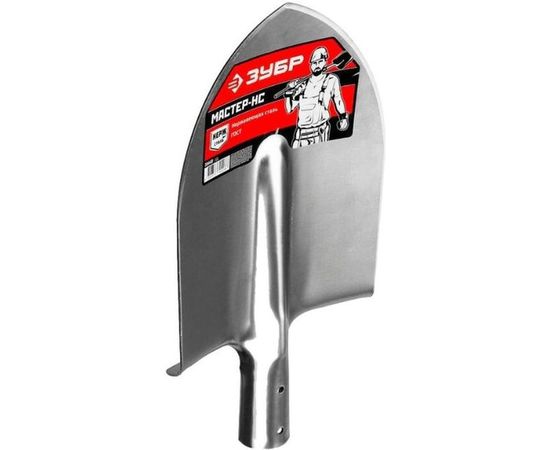 Штыковая лопата из нержавеющей стали, без черенка ЗУБР Мастер-НС 39440 – изображение 3