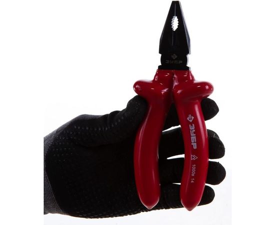 Плоскогубцы ЭКСПЕРТ ЭЛЕКТРИК комбинированные диэлектрические высоковольтные 160 мм Зубр 2214-1-16_z02 – изображение 2