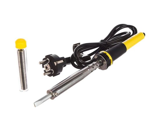 Паяльник с двухкомпонентной рукояткой и долговечным жалом, в комплекте припой и подставка, 100Вт, клин STAYER PROFI 55300-100 