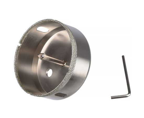 Коронка с центрирующим сверлом по стеклу и керамике (115х55 мм) Vertextools 336-115-55 