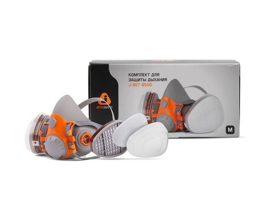 Полумаска для защиты дыхания Jeta Safety J-SET из силикона, размер L, фильтры 6500K-L КОМПЛЕКТ 