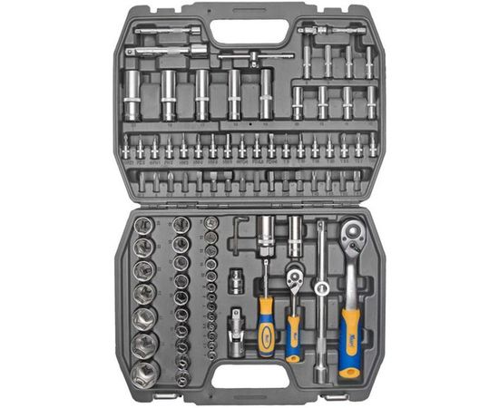 Набор инструмента 1/2 Dr и 1/4 Dr 94 предмета KRAFT KT 700306 