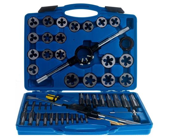 Набор метчиков и плашек VERTUL метрический, 51 предмет VR50547 – изображение 4