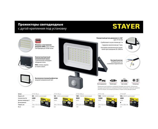 Телескопический штатив STAYER для 2-х прожекторов 56922_z01 – изображение 4