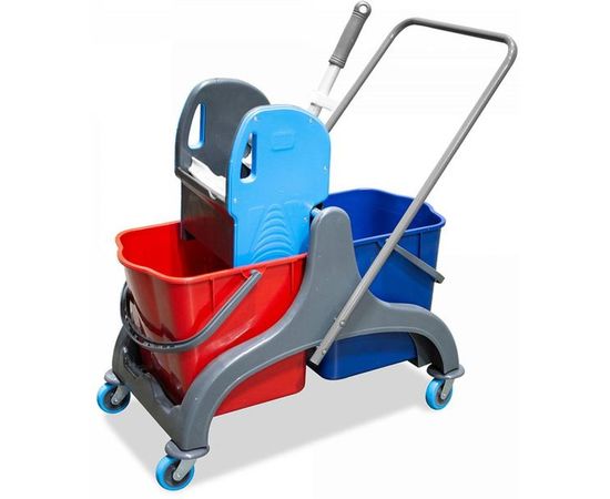Двухведерная уборочная тележка Grass 2х25л, каркас пластик, отжим IT-0491 пластик IT-0492 – изображение 2