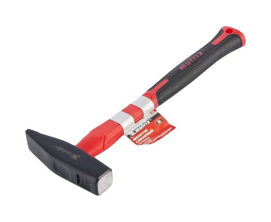 Молоток слесарный Matrix Optimal 500 г фибергласовая обрезиненная рукоятка квадратный боек 10369 – изображение 2