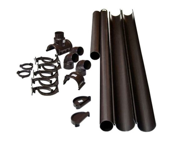 Водосточная труба MUROl 80, 3 метра, коричневый 12806 – изображение 2