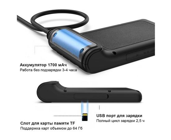 Промышленный видеоэндоскоп iCartool 4.3", 2Мп, 1280х720, 3м, 8мм зонд IC-V129 – изображение 6