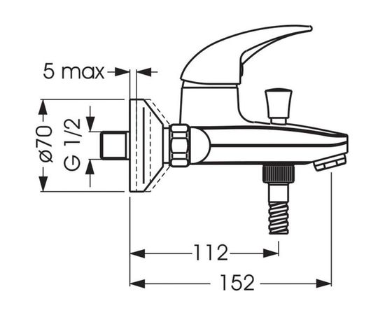 Смеситель для ванны с душем VIDIMA ORION BA004AA 00000068763 – изображение 2