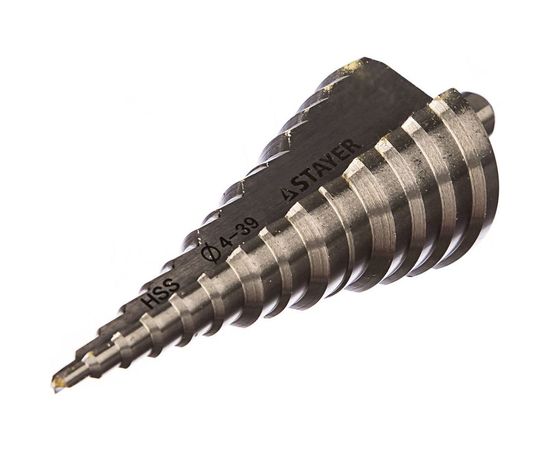 Сверло ступенчатое по металлу (4-39 мм; 14 ступеней; 113 мм) STAYER 29660-4-39-14 – изображение 3