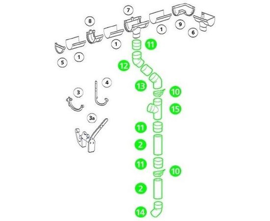 Сетка для защиты желоба от листьев MUROl 2,0x0,15 м, черный 14038 – изображение 3