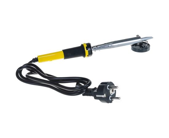 Паяльник с двухкомпонентной рукояткой и долговечным жалом, в комплекте припой и подставка, 100Вт, клин STAYER PROFI 55300-100 – изображение 4