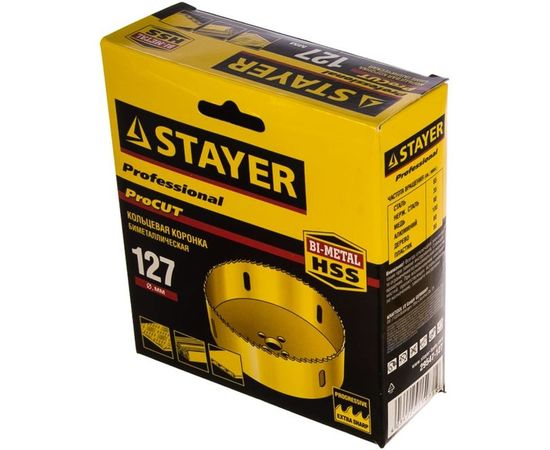 Коронка универсальная биметаллическая PROFESSIONAL (127х38 мм; 5/8) STAYER 29547-127 – изображение 2