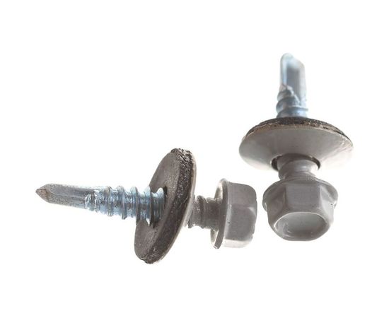 Кровельный саморез Качественный КРЕПЕЖ серый RAL 7004, 5.5х25 мм, 150 шт 0500147 КЧ 