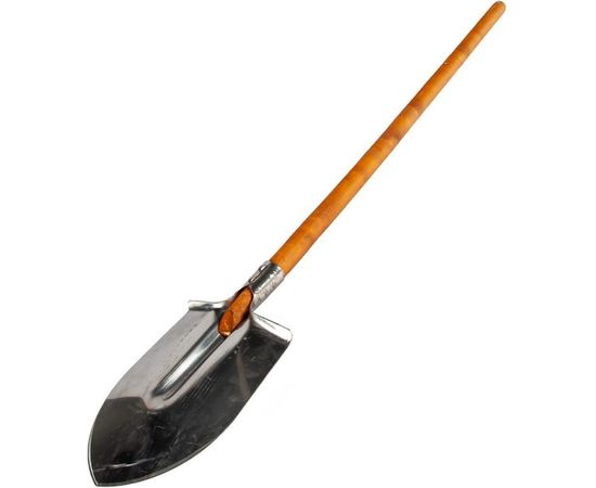 Штыковая лопата из нержавеющей стали, деревянный черенок ЗУБР Мастер-НС 39443 