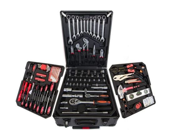 Набор инструментов в пластиковом кейсе с алюминиевыми вставками КУЗЬМИЧ 187 предметов НИК-001/187 0R-00000489 