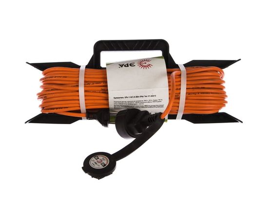 Силовой удлинитель ЭРА UFx-1-2x1.0-30m-IP44 на рамке, без заземления, 1 гнездо, 30м, ПВС, 2х1 Б0043041 