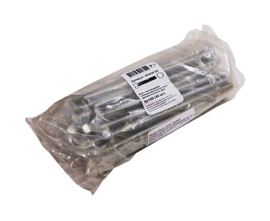 Болт крепежная техника ш\г, полная резьба, DIN 933, 8х150 мм, 40 шт. 493438 БК 