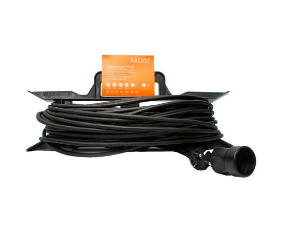 Удлинитель Радист РС16 рамка 10А 1 гнездо 2*1,0 20м чёрный 419 