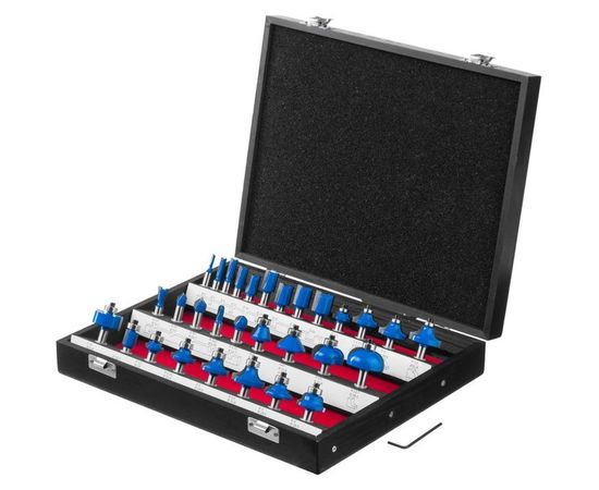 Набор фрез по дереву (30 шт; хвостовик 8 мм) Зубр 28796-H30 