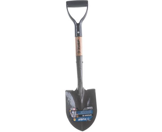 Автомобильная лопата, деревянный черенок, с рукояткой Зубр Профи-10 Профессионал 39355_z02 