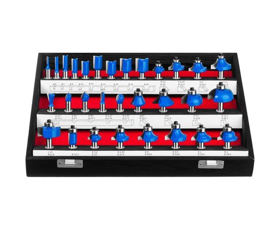 Набор фрез по дереву (30 шт; хвостовик 8 мм) Зубр 28796-H30 – изображение 2