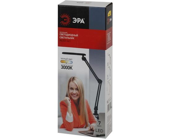 Настольный светильник ЭРА NLED-441-7W-S серебро Б0008003 – изображение 2