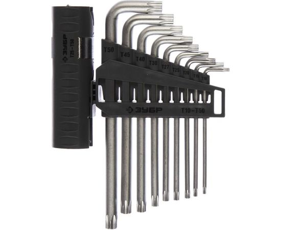 Набор имбусовых длинных ключей ЭКСПЕРТ TORX Т10 - Т50 ЗУБР 2745-4-1_z01 – изображение 4