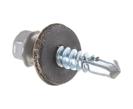 Кровельный саморез Качественный КРЕПЕЖ серый RAL 7004, 5.5х25 мм, 150 шт 0500147 КЧ – изображение 3