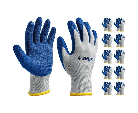 Перчатки с нитриловым обливом ЗУБР Захват, размер L-XL, 10 пар 11457-K10 – изображение 5