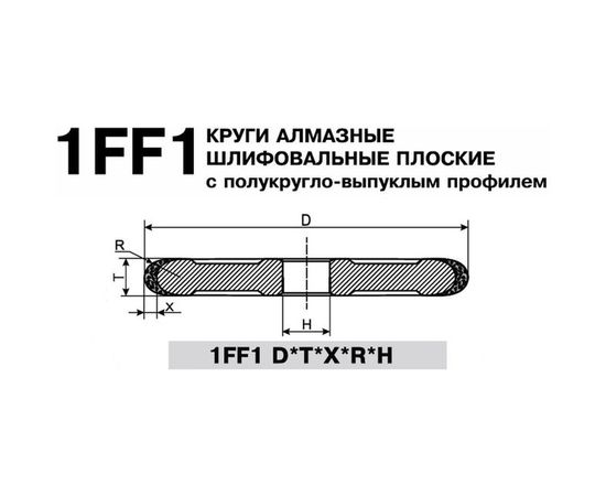 Круг радиусный алмазный БАЗИС АС4 В201 1FF1 (150х6х5х3х32мм; 100/80) ПАИ 4820235011338 – изображение 2