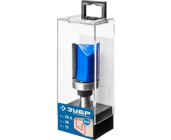 Фреза пазовая прямая с верхним подшипником ПРОФЕССИОНАЛ (28.6х38х90 мм; хвостовик 12 мм) Зубр 28756-28.6-38-12 – изображение 2