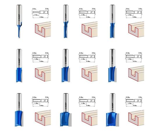 Набор фрез по дереву (30 шт; хвостовик 8 мм) Зубр 28796-H30 – изображение 3