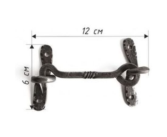 Кованый дверной замок-крючок Covali HC-205 – изображение 4