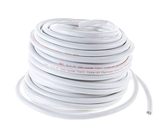 Провод Партнер-Электро ПВС 3х1,5 ГОСТ (20м) P020G-0305-C020 – изображение 2