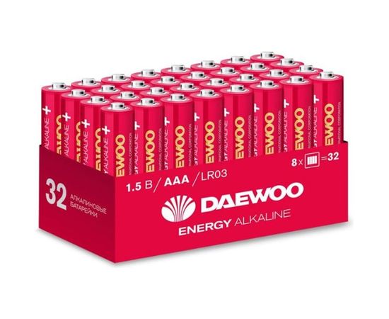 Алкалиновая батарейка DAEWOO LR03 ENERGY Alkaline 2021 Pack-32 5030084 